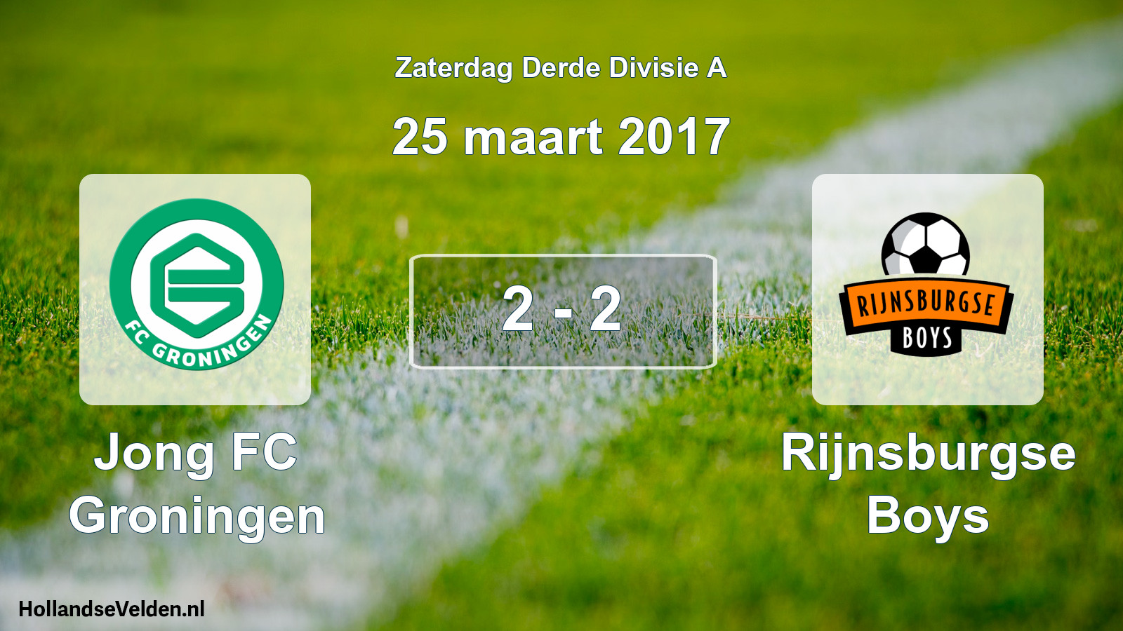 Total number of matches played: Jong FC Groningen - Rijnsburgse Boys 2 - 2 (25 March 2017)
