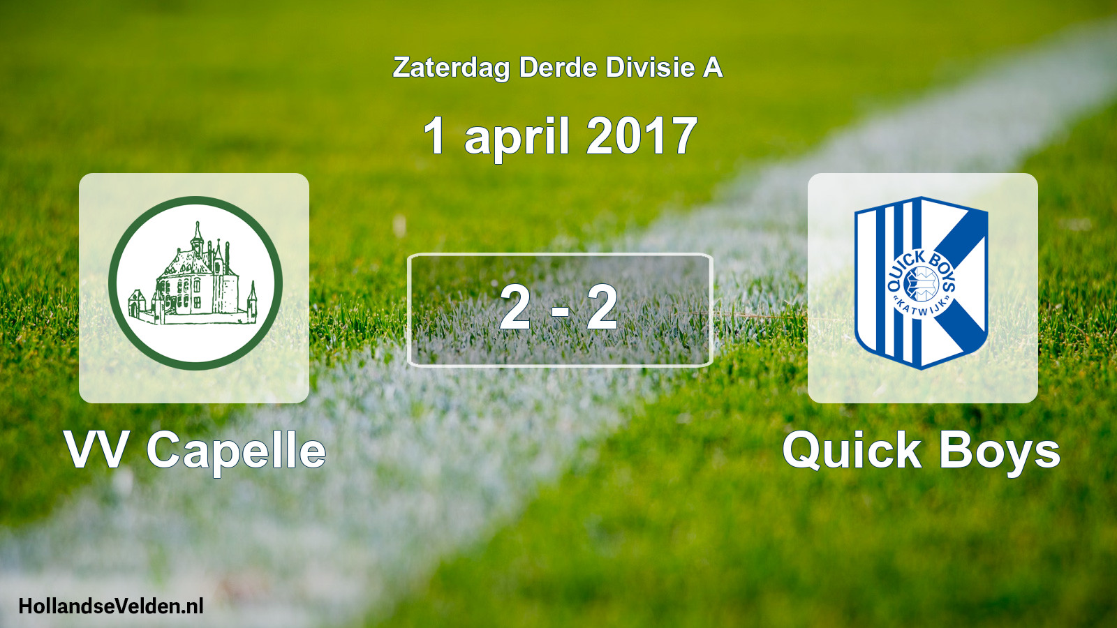 Total number of matches played: VV Capelle - Quick Boys 2 - 2 (1 April 2017)