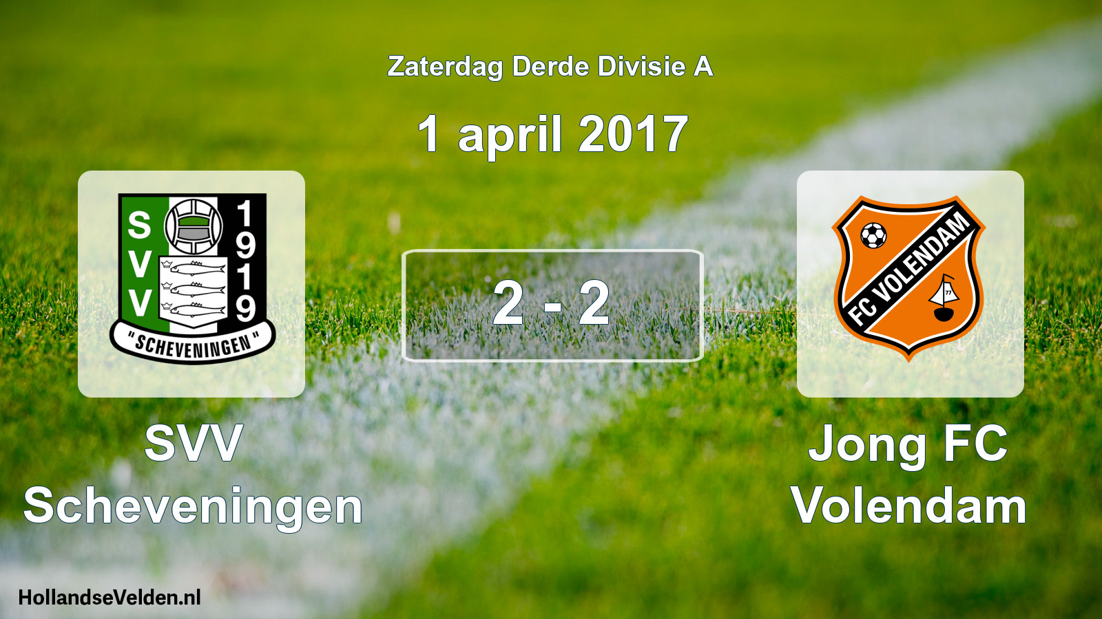 Gespeelde wedstrijd: SVV Scheveningen - Jong FC Volendam 2 - 2 (1 april 2017)