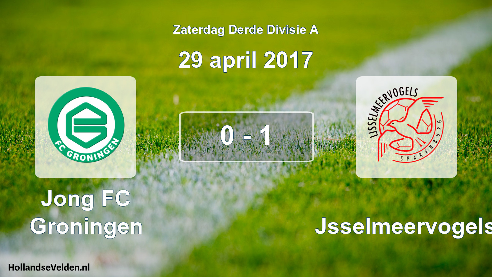 Gespeelde wedstrijd: Jong FC Groningen - IJsselmeervogels 0 - 1 (29 april 2017)