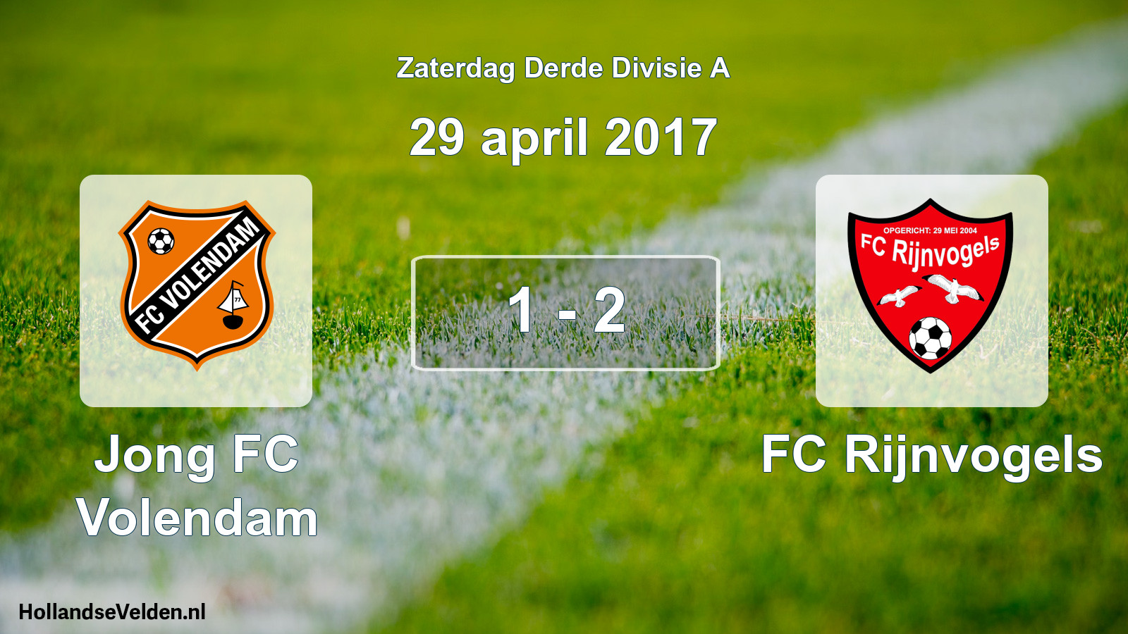 Total number of matches played: Jong FC Volendam - FC Rijnvogels 1 - 2 (29 April 2017)