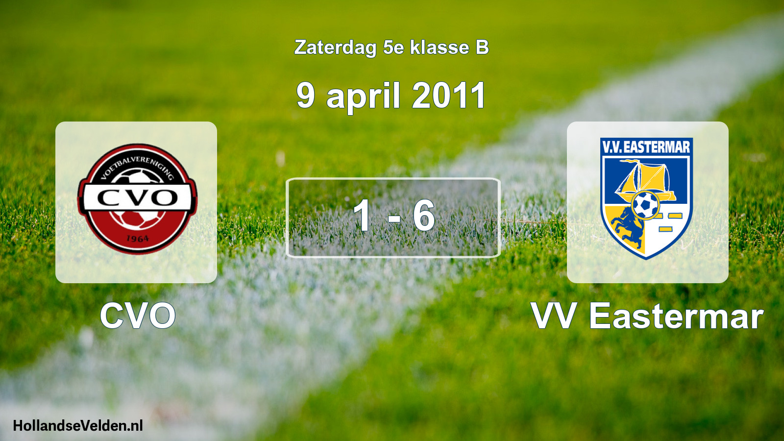 Total number of matches played: CVO - VV Eastermar 1 - 6 (9 April 2011)