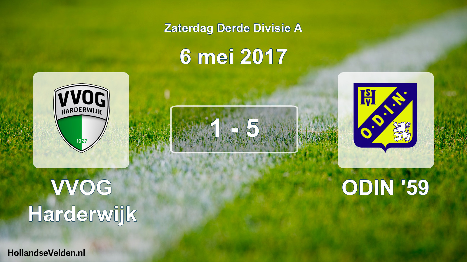 Total number of matches played: VVOG Harderwijk - ODIN '59 1 - 5 (6 May 2017)