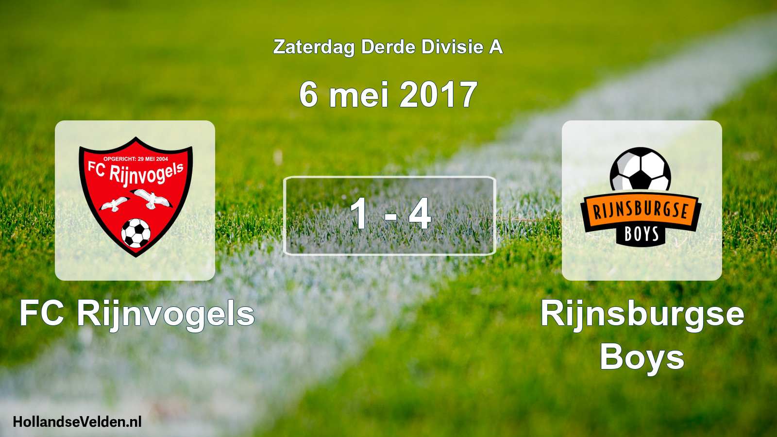 Total number of matches played: FC Rijnvogels - Rijnsburgse Boys 1 - 4 (6 May 2017)