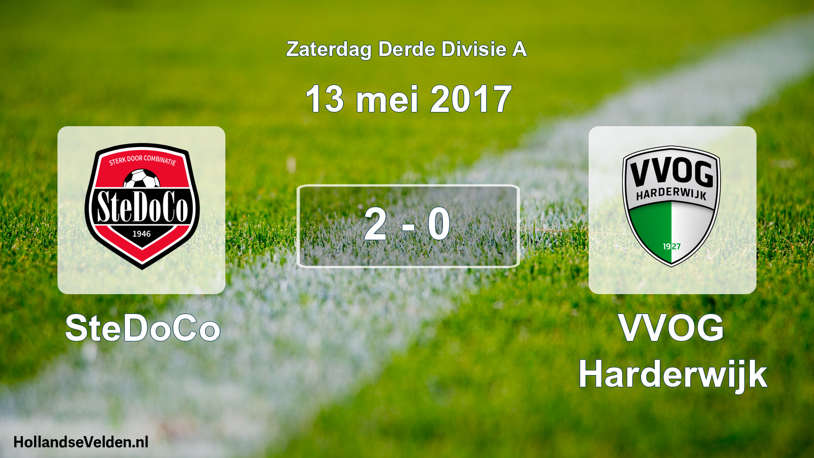 Total number of matches played: SteDoCo - VVOG Harderwijk 2 - 0 (13 May 2017)