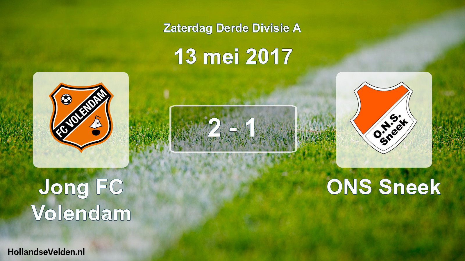 Total number of matches played: Jong FC Volendam - ONS Sneek 2 - 1 (13 May 2017)