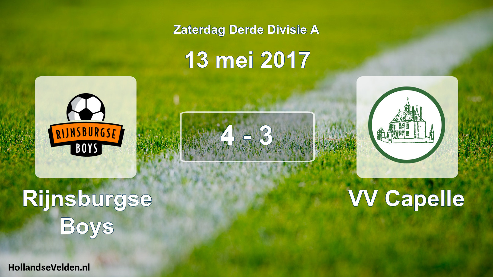 Total number of matches played: Rijnsburgse Boys - VV Capelle 4 - 3 (13 May 2017)