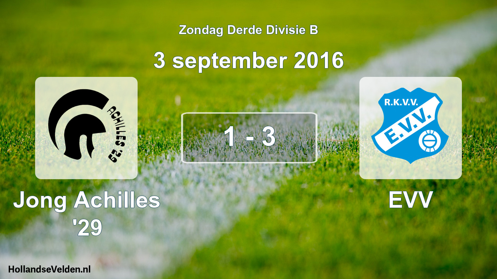 Total number of matches played: Jong Achilles '29 - EVV 1 - 3 (3 September 2016)