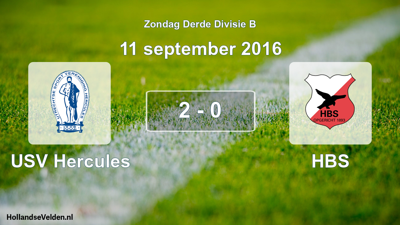 Total number of matches played: USV Hercules - HBS 2 - 0 (11 September 2016)