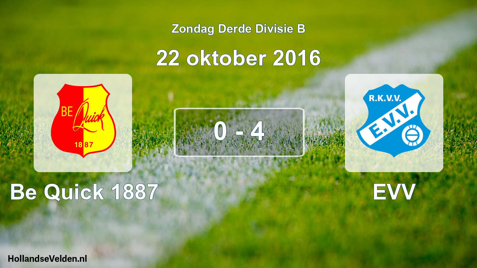 Total number of matches played: Be Quick 1887 - EVV 0 - 4 (22 October 2016)