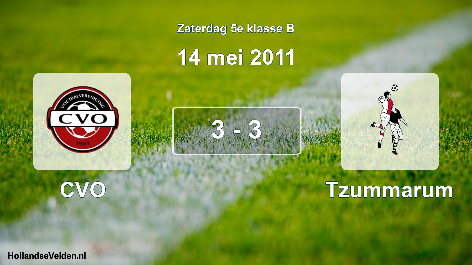 Total number of matches played: CVO - Tzummarum 3 - 3 (14 May 2011)