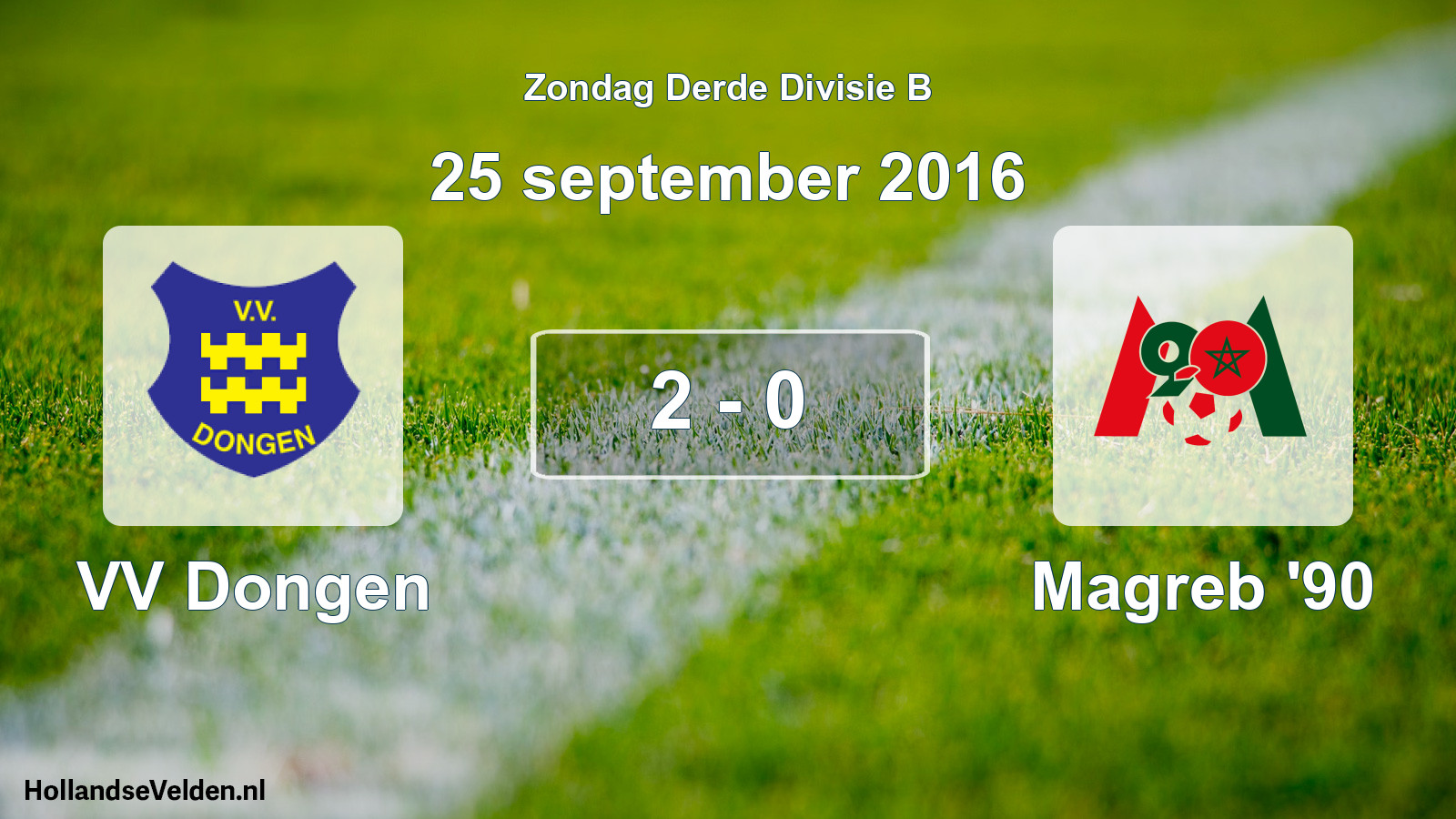 Total number of matches played: VV Dongen - Magreb '90 2 - 0 (25 September 2016)