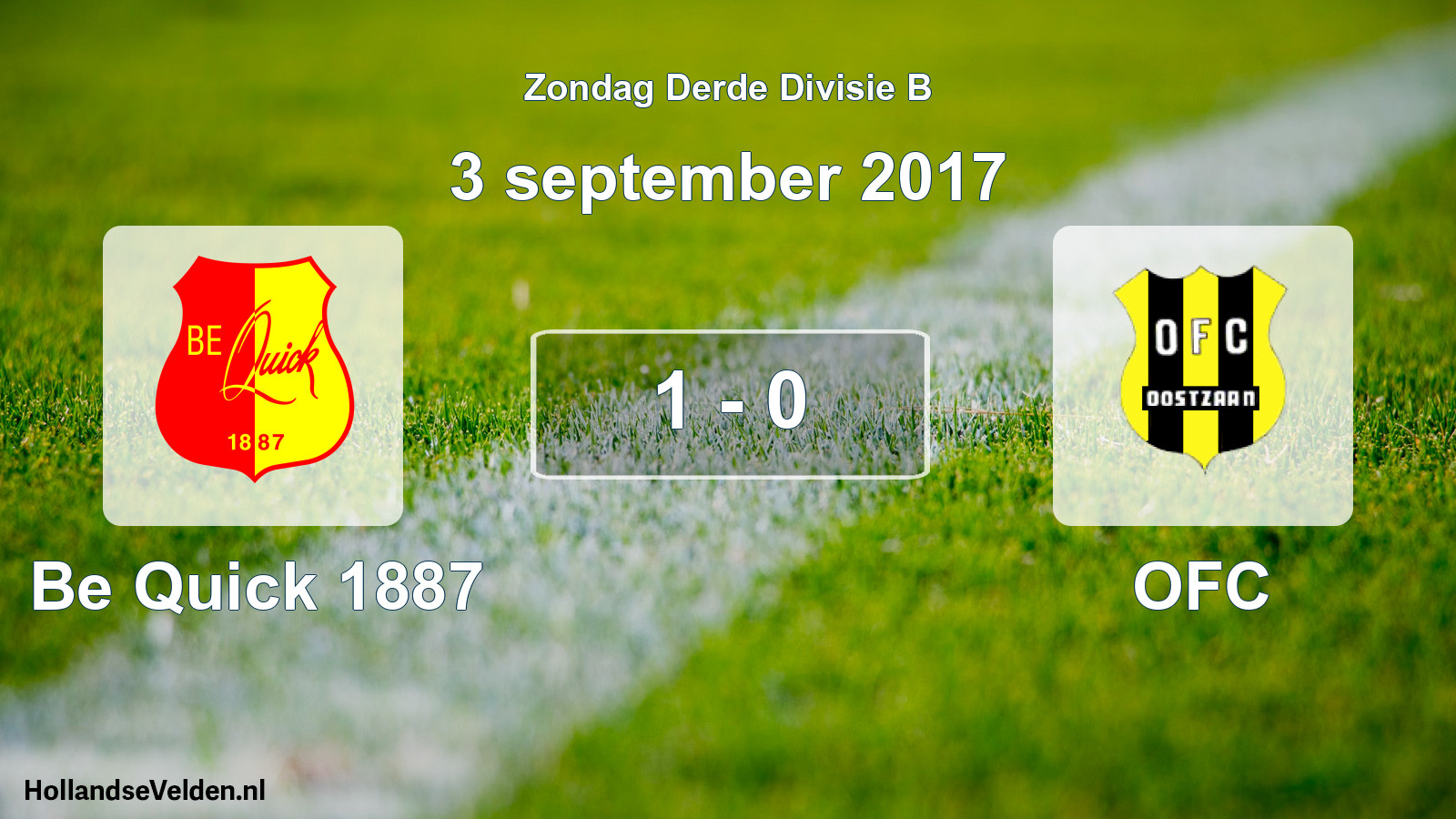 Total number of matches played: Be Quick 1887 - OFC 1 - 0 (3 September 2017)