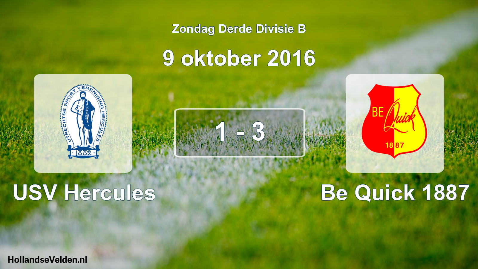 Total number of matches played: USV Hercules - Be Quick 1887 1 - 3 (9 October 2016)