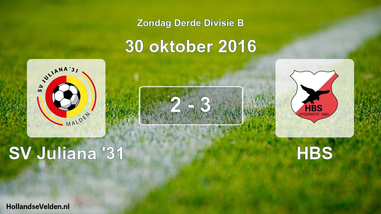 Total number of matches played: SV Juliana '31 - HBS 2 - 3 (30 October 2016)