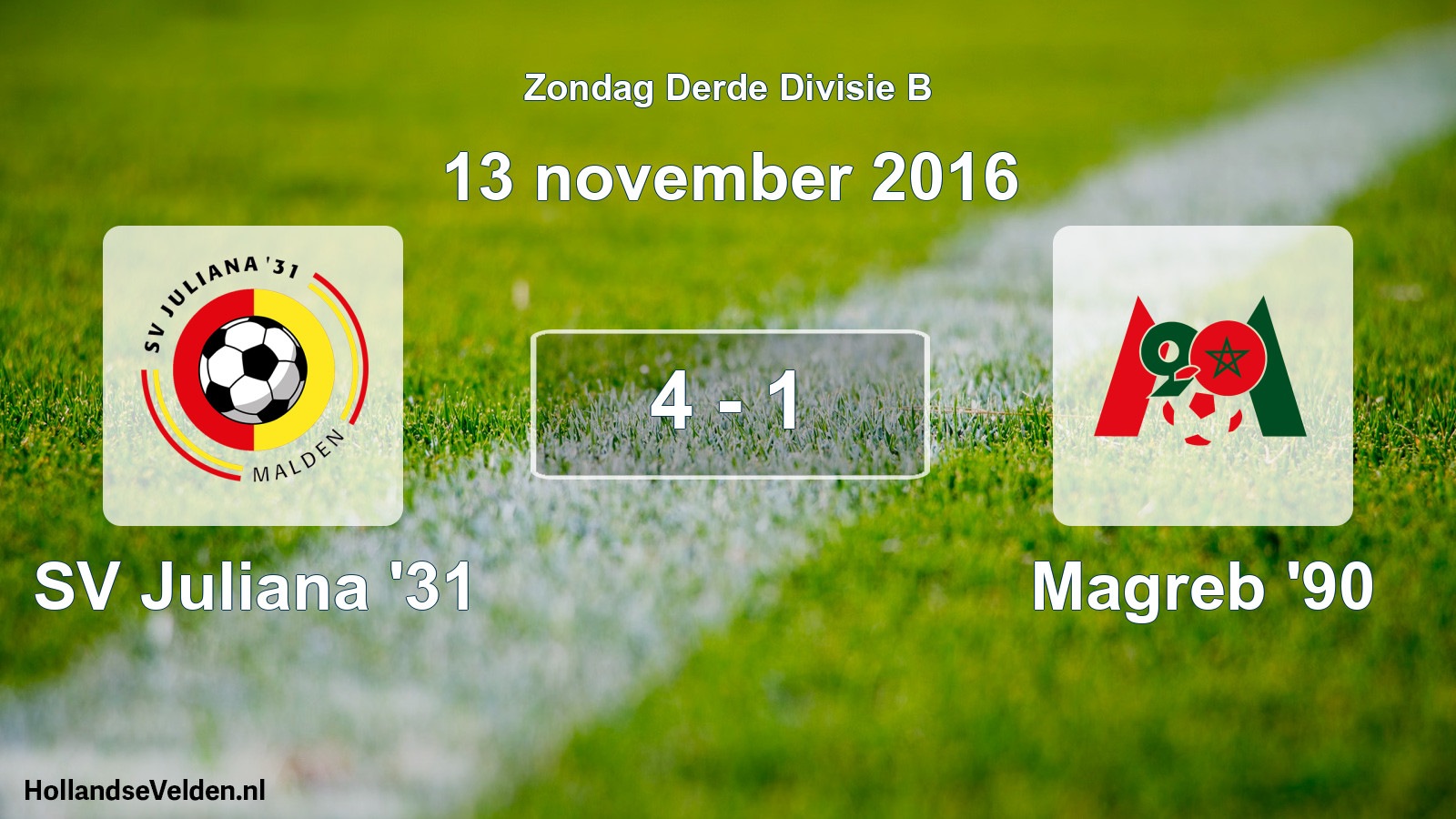 Total number of matches played: SV Juliana '31 - Magreb '90 4 - 1 (13 November 2016)