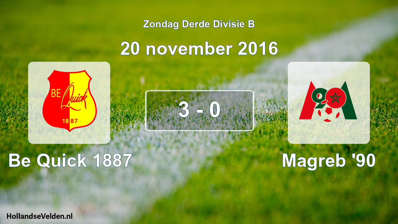 Total number of matches played: Be Quick 1887 - Magreb '90 3 - 0 (20 November 2016)