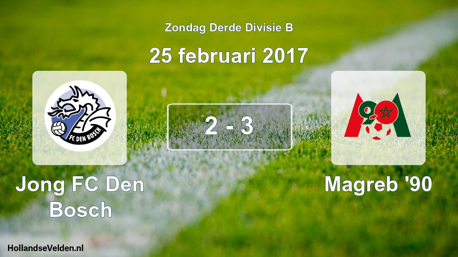 Total number of matches played: Jong FC Den Bosch - Magreb '90 2 - 3 (25 February 2017)