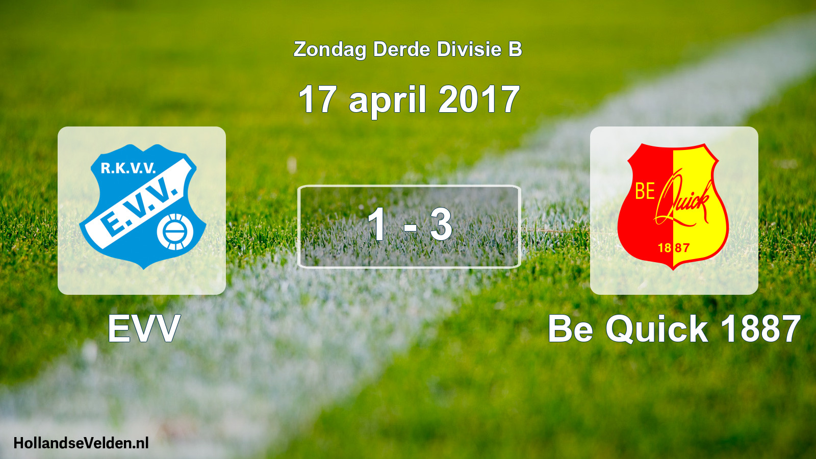 Total number of matches played: EVV - Be Quick 1887 1 - 3 (17 April 2017)