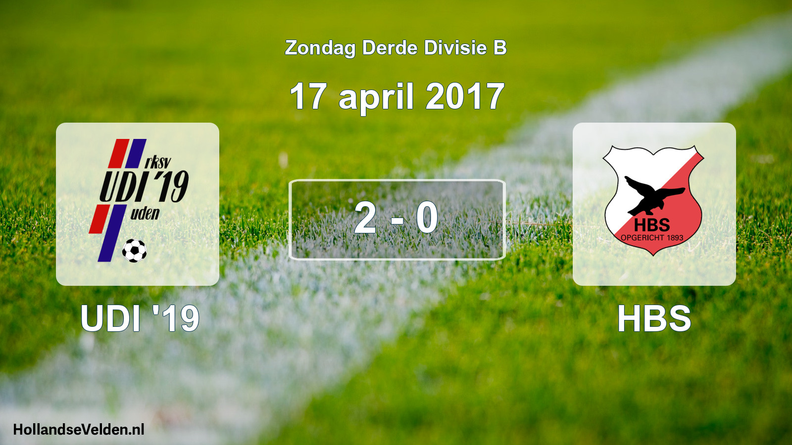 Total number of matches played: UDI '19 - HBS 2 - 0 (17 April 2017)