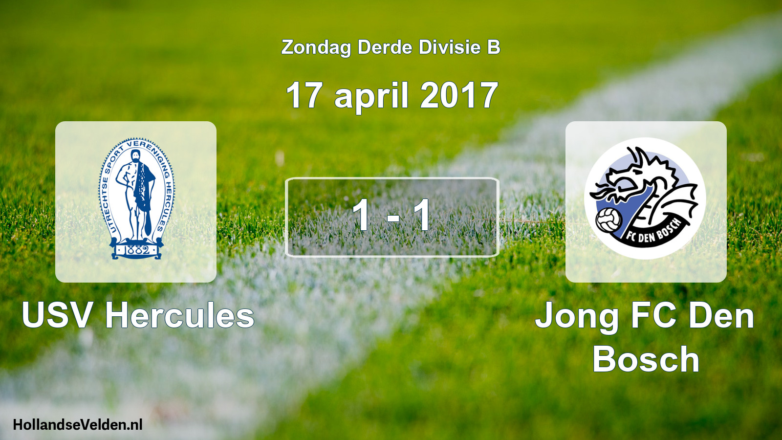 Total number of matches played: USV Hercules - Jong FC Den Bosch 1 - 1 (17 April 2017)