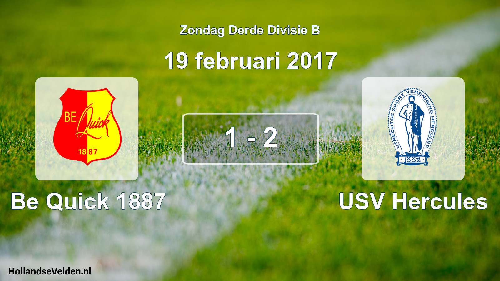 Total number of matches played: Be Quick 1887 - USV Hercules 1 - 2 (19 February 2017)