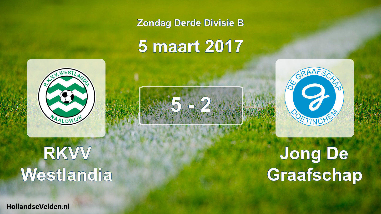 Total number of matches played: RKVV Westlandia - Jong De Graafschap 5 - 2 (5 March 2017)