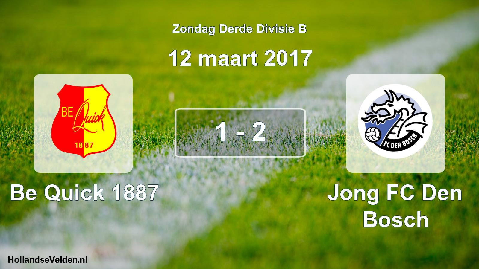 Total number of matches played: Be Quick 1887 - Jong FC Den Bosch 1 - 2 (12 March 2017)