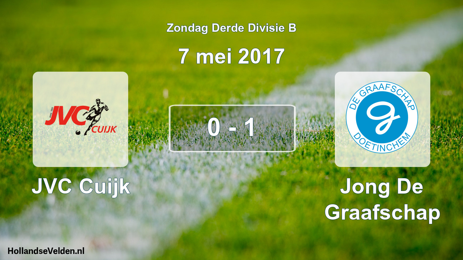 Total number of matches played: JVC Cuijk - Jong De Graafschap 0 - 1 (7 May 2017)