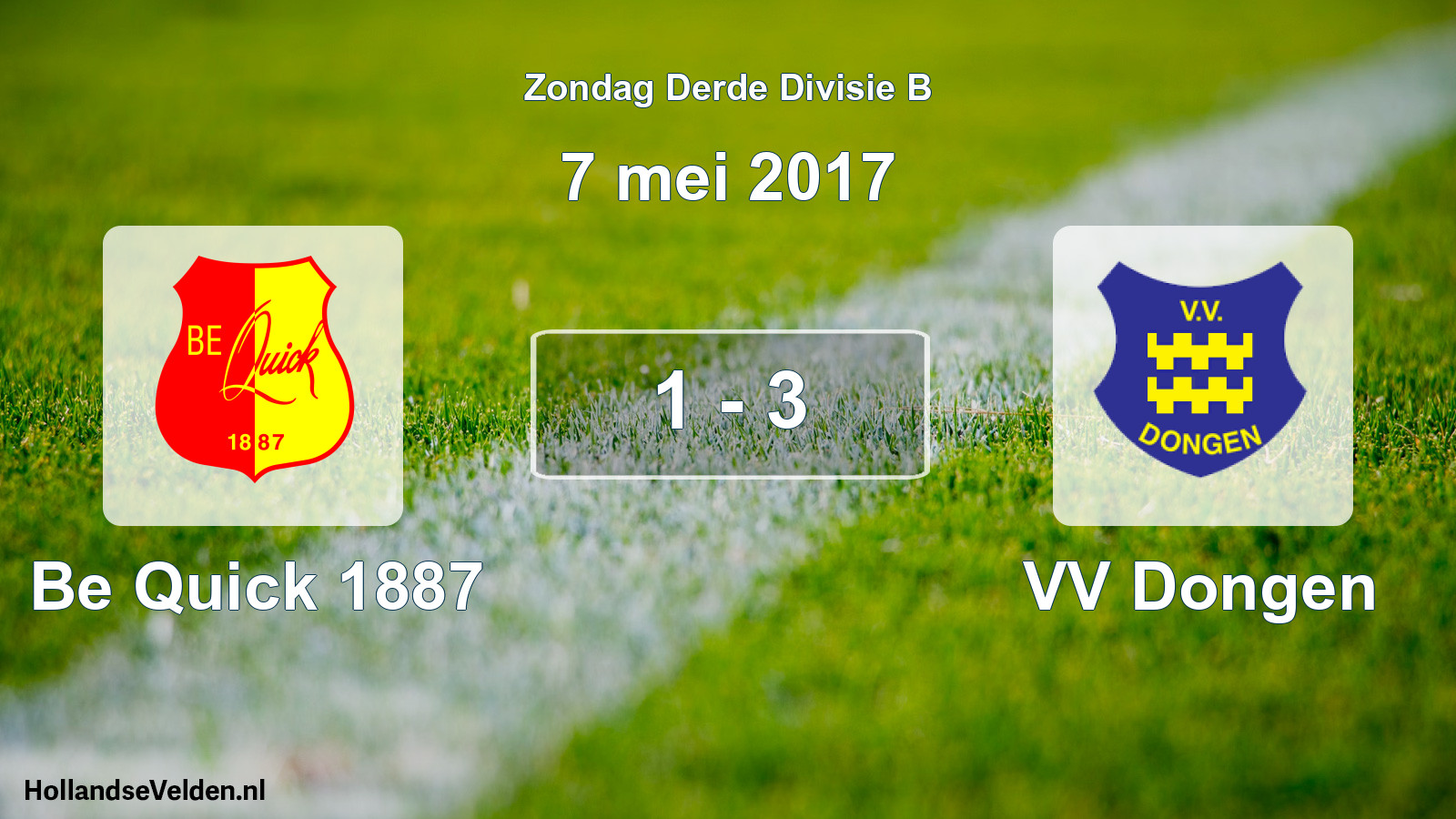Total number of matches played: Be Quick 1887 - VV Dongen 1 - 3 (7 May 2017)
