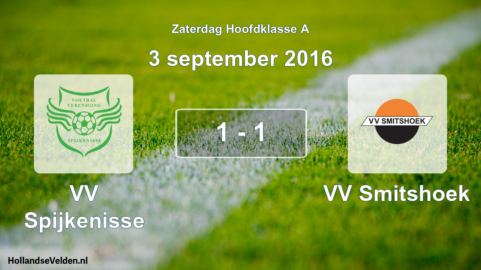 Total number of matches played: VV Spijkenisse - VV Smitshoek 1 - 1 (3 September 2016)
