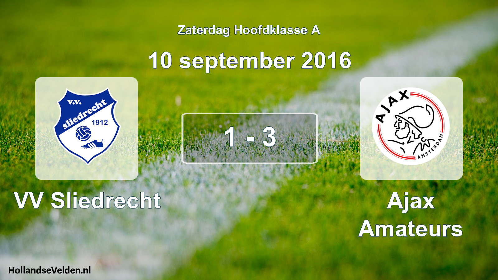 Total number of matches played: VV Sliedrecht - Ajax Amateurs 1 - 3 (10 September 2016)