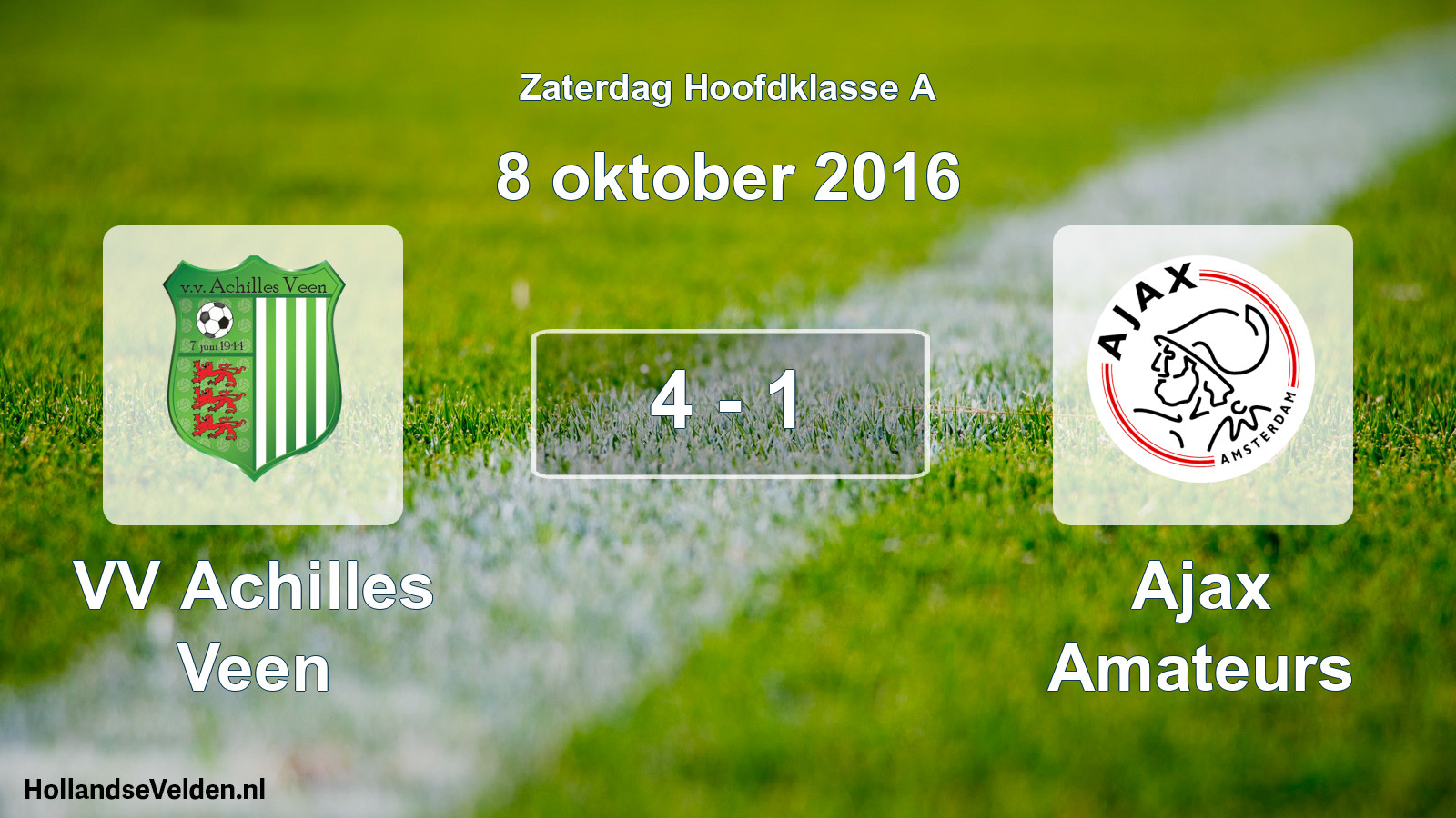 Total number of matches played: VV Achilles Veen - Ajax Amateurs 4 - 1 (8 October 2016)