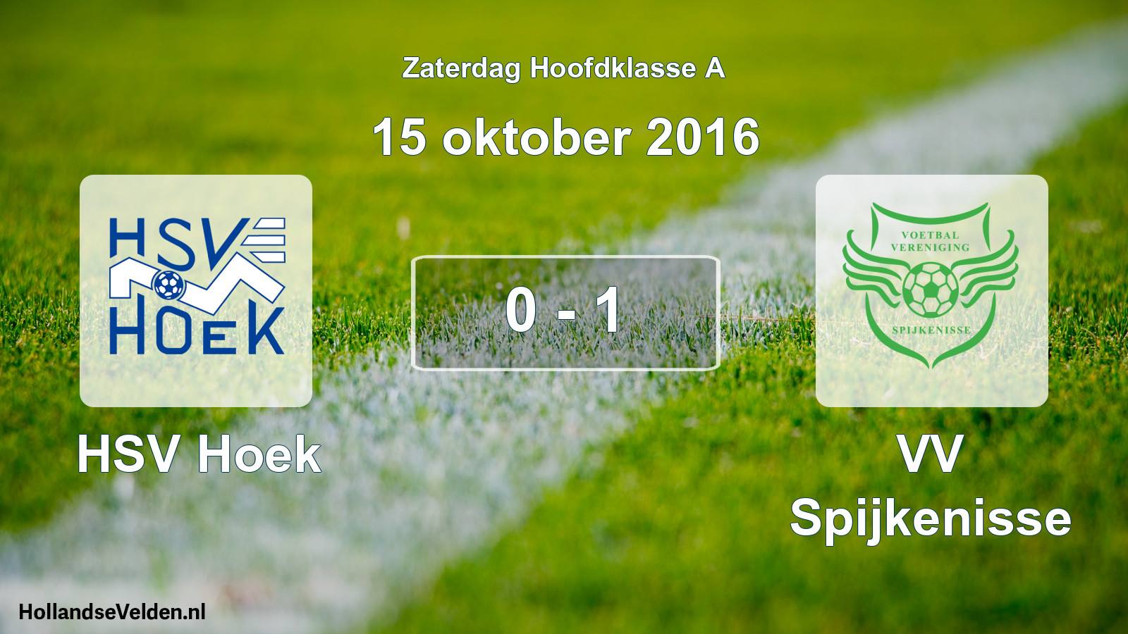 Total number of matches played: HSV Hoek - VV Spijkenisse 0 - 1 (15 October 2016)