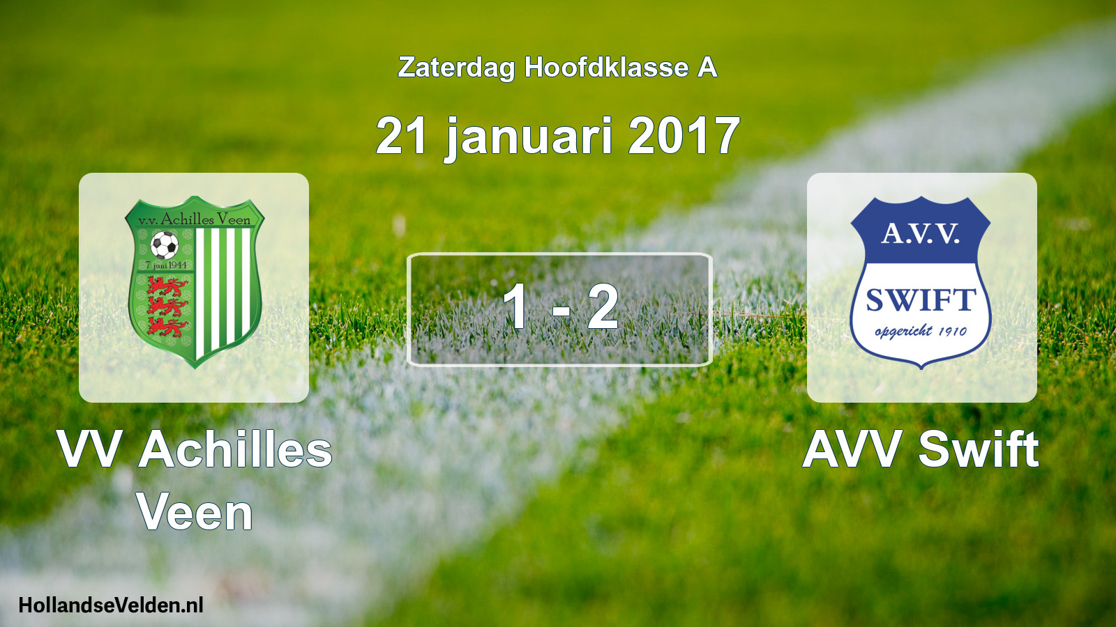 Total number of matches played: VV Achilles Veen - AVV Swift 1 - 2 (21 January 2017)