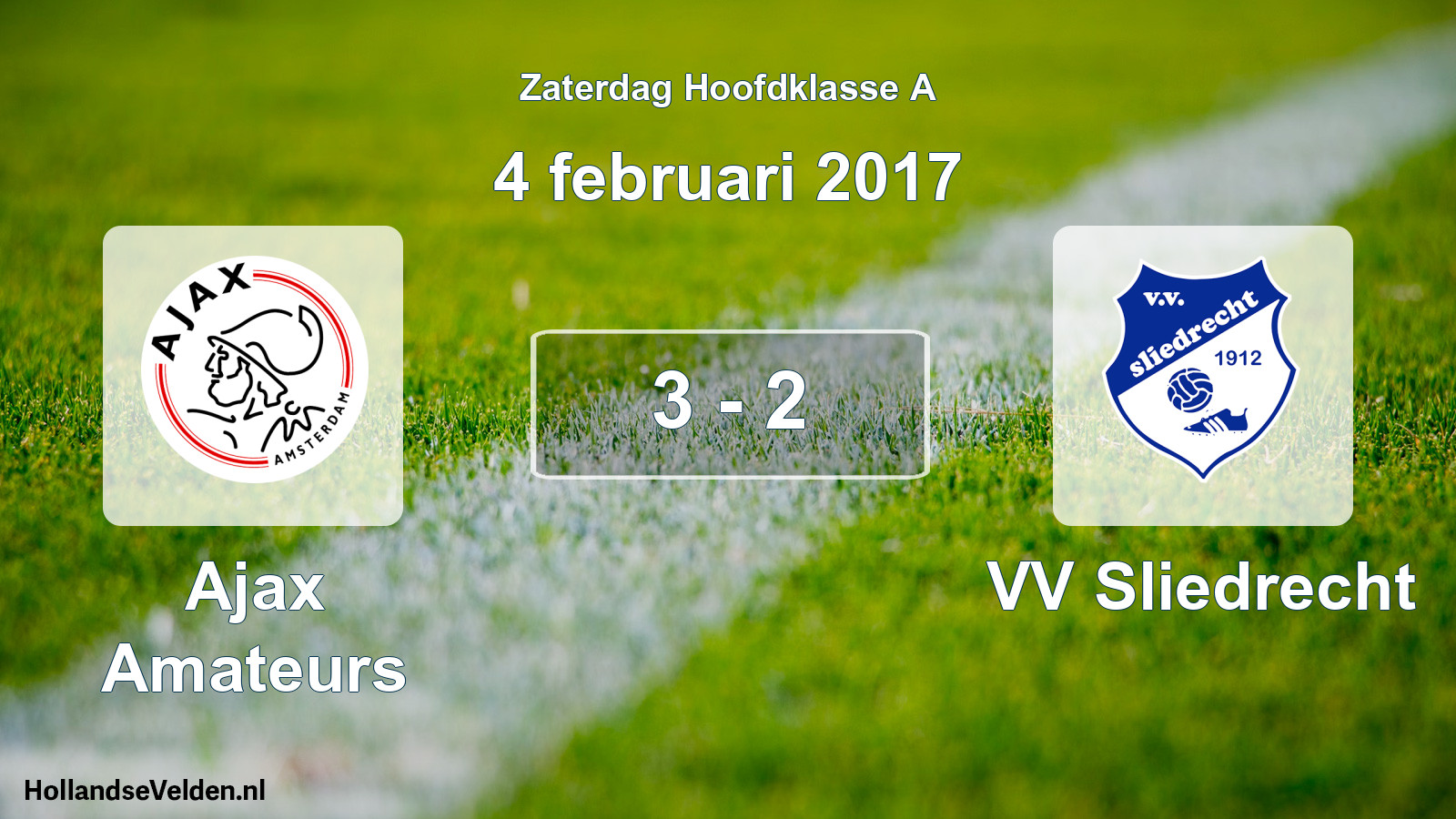 Total number of matches played: Ajax Amateurs - VV Sliedrecht 3 - 2 (4 February 2017)