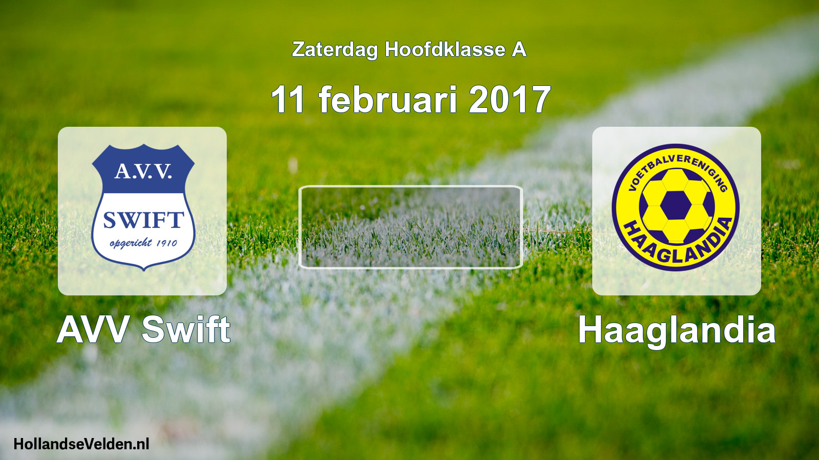 Scheduled Match: AVV Swift - Haaglandia (11 February 2017)