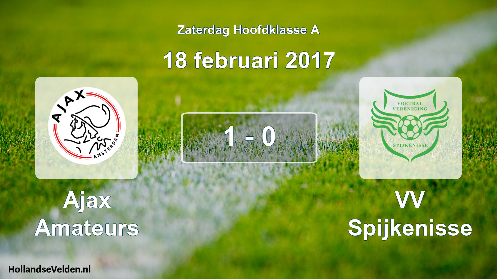 Total number of matches played: Ajax Amateurs - VV Spijkenisse 1 - 0 (18 February 2017)
