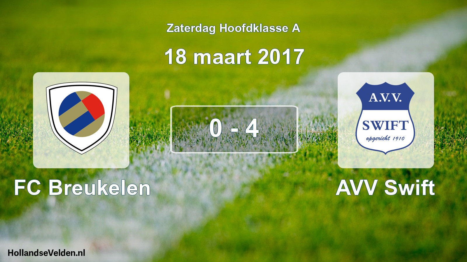 Total number of matches played: FC Breukelen - AVV Swift 0 - 4 (18 March 2017)