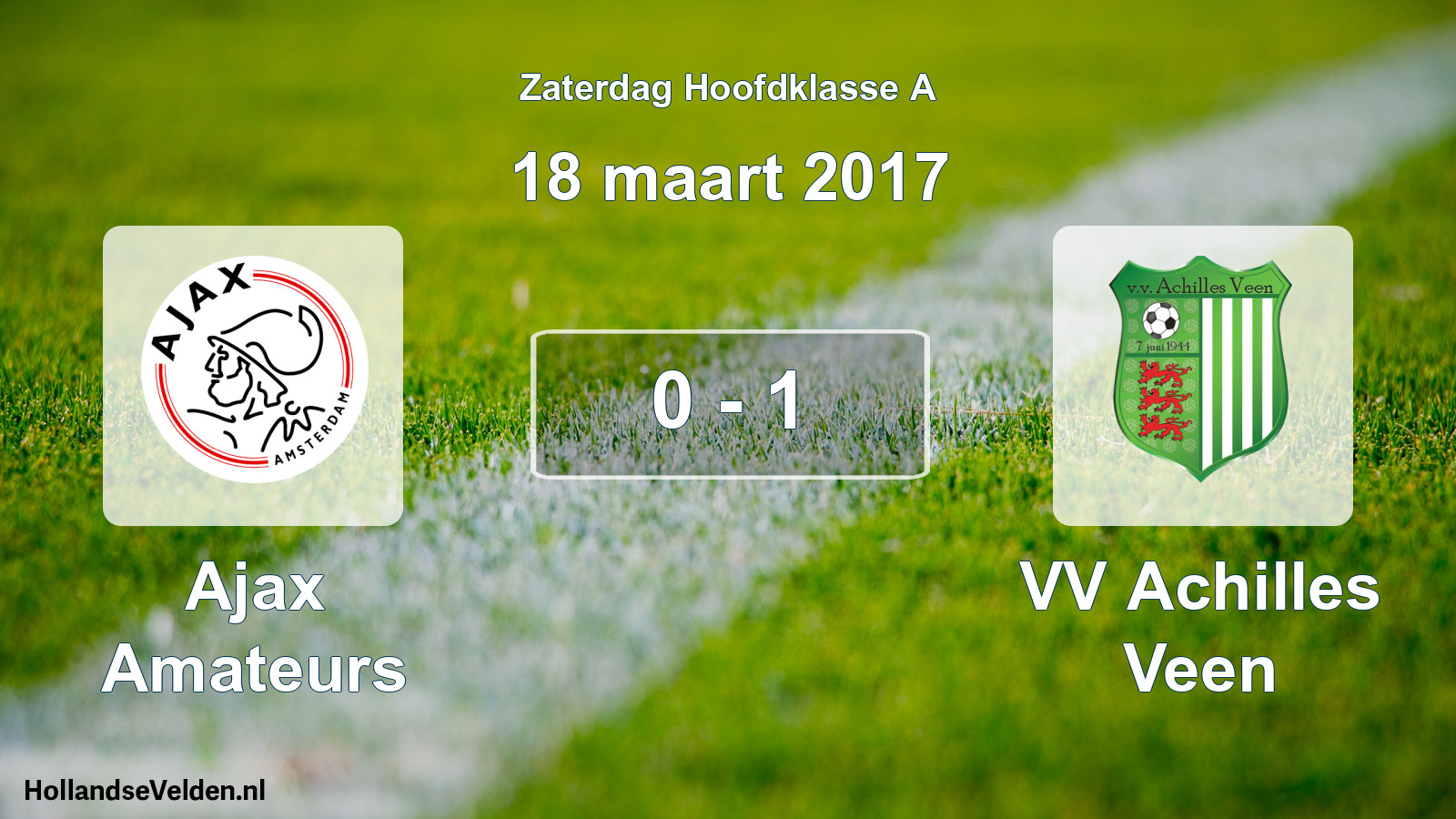 Total number of matches played: Ajax Amateurs - VV Achilles Veen 0 - 1 (18 March 2017)