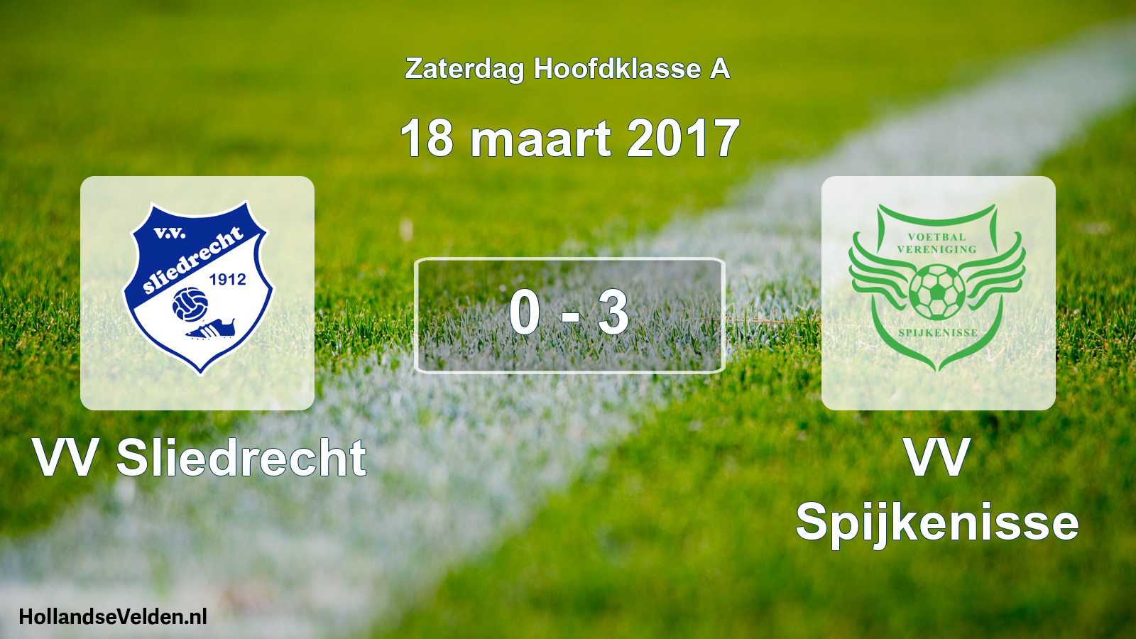 Total number of matches played: VV Sliedrecht - VV Spijkenisse 0 - 3 (18 March 2017)