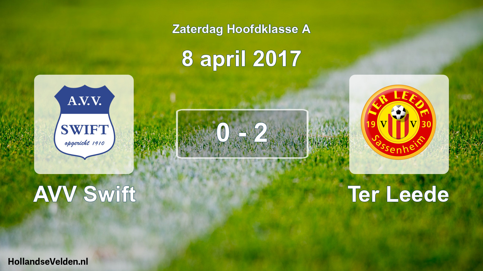 Total number of matches played: AVV Swift - Ter Leede 0 - 2 (8 April 2017)