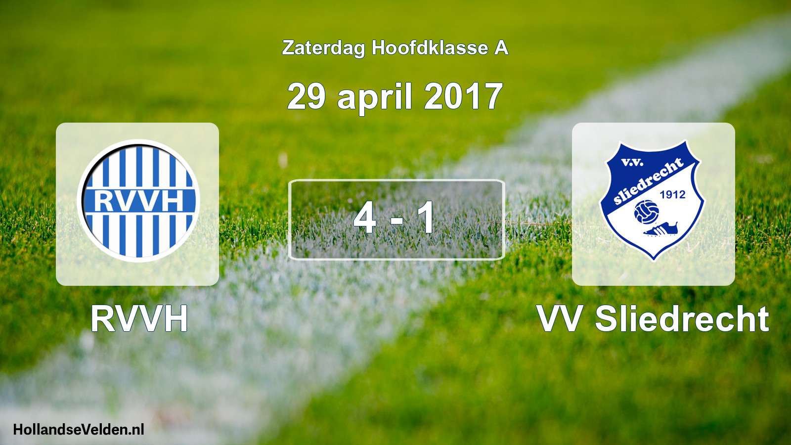 Total number of matches played: RVVH - VV Sliedrecht 4 - 1 (29 April 2017)