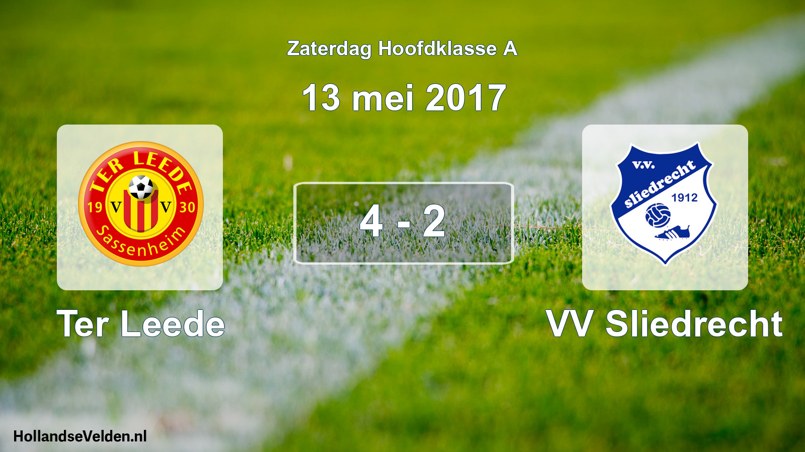 Gespeelde wedstrijd: Ter Leede - VV Sliedrecht 4 - 2 (13 mei 2017)