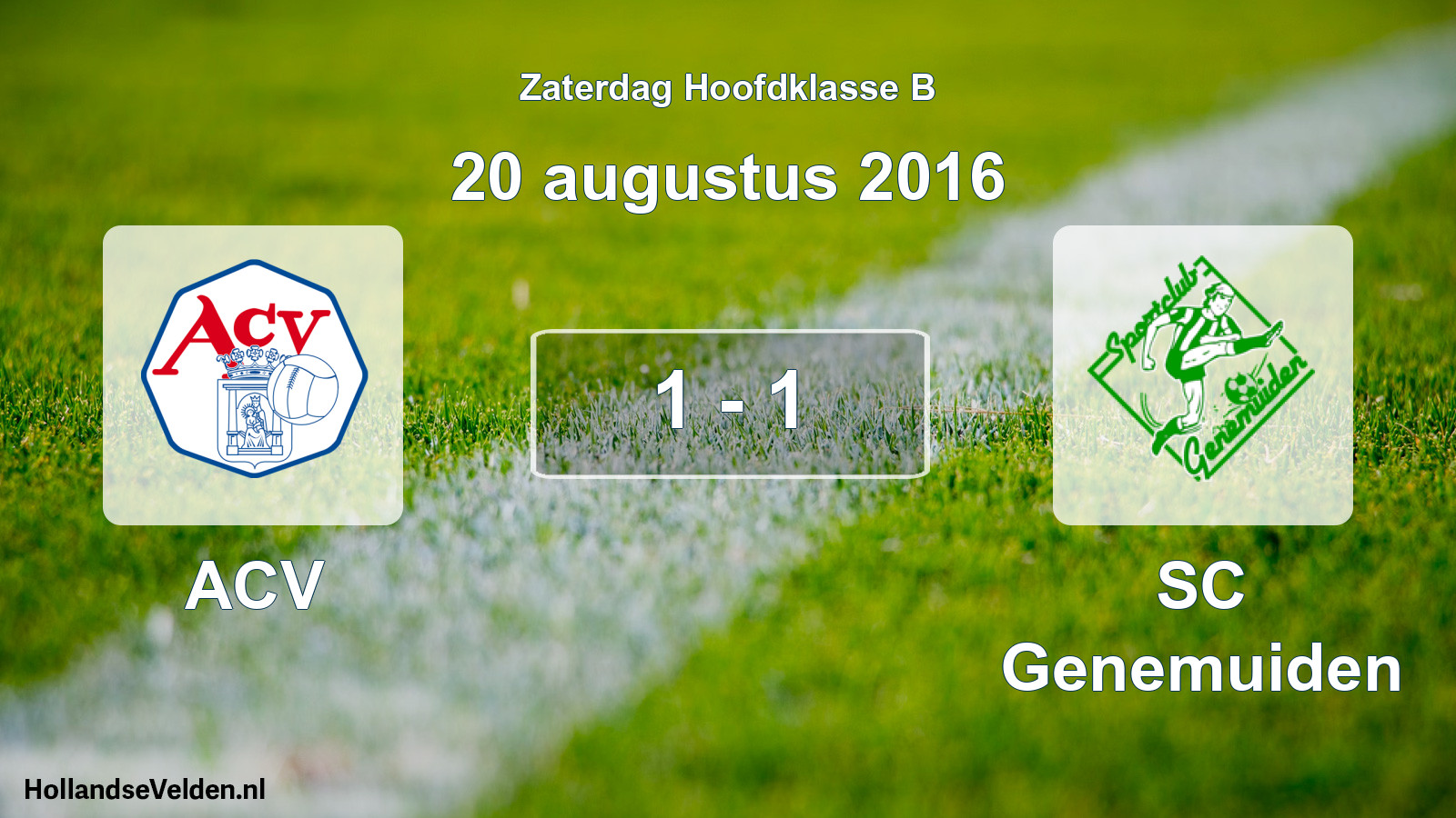 Total number of matches played: ACV - SC Genemuiden 1 - 1 (20 August 2016)