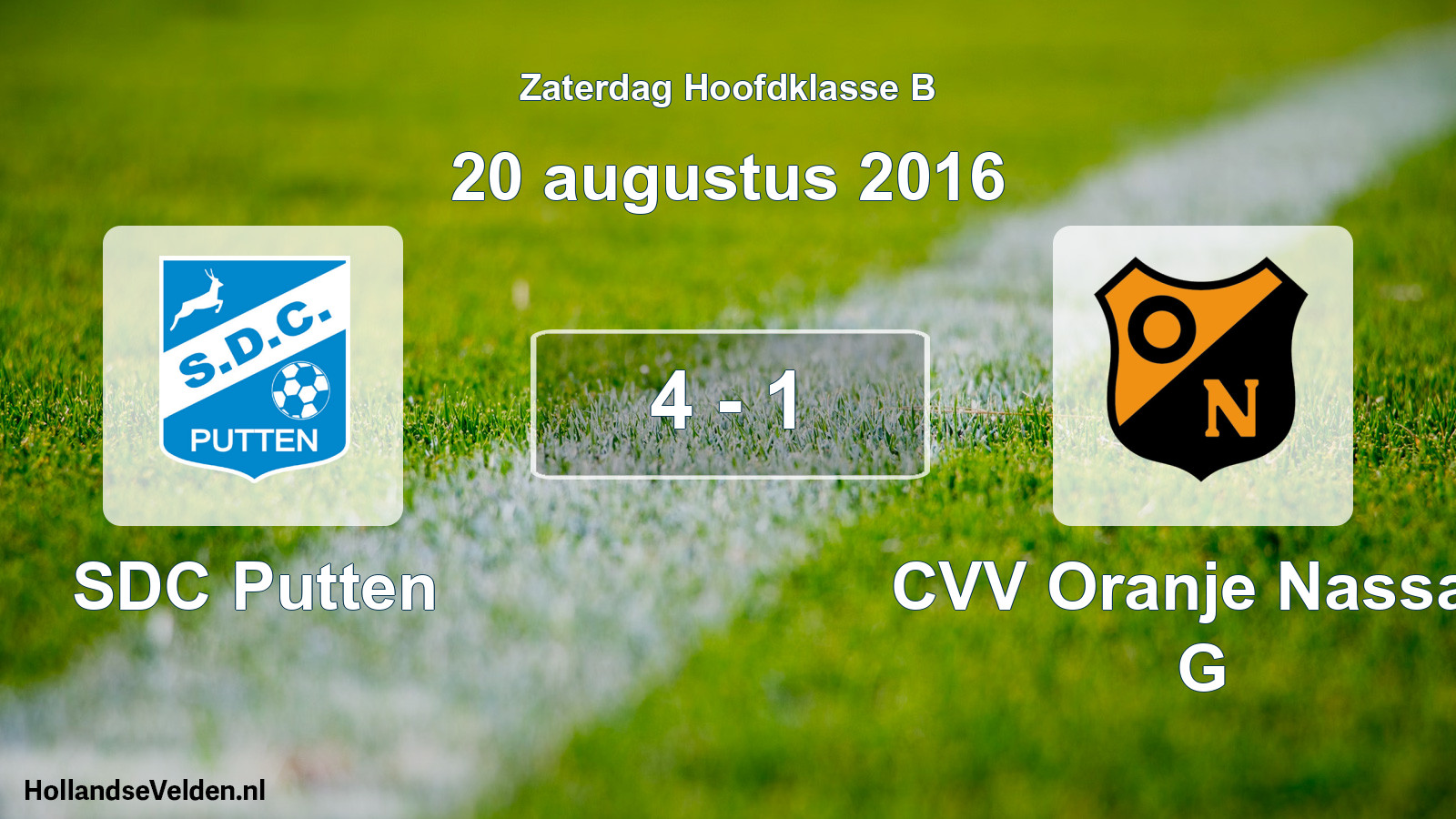 Total number of matches played: SDC Putten - CVV Oranje Nassau G 4 - 1 (20 August 2016)