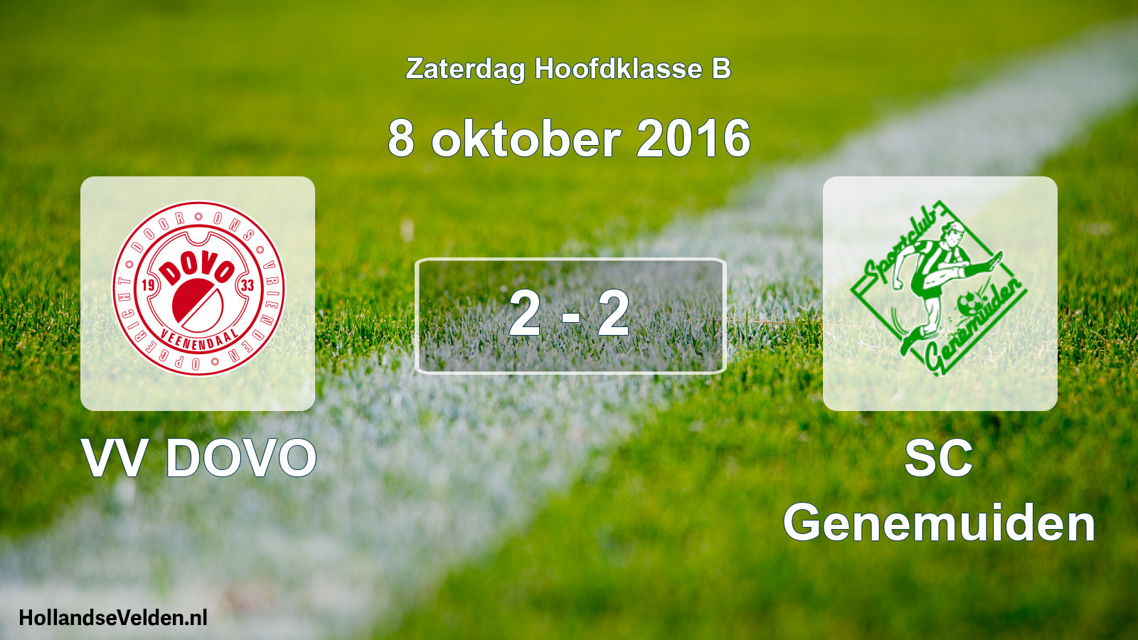 Total number of matches played: VV DOVO - SC Genemuiden 2 - 2 (8 October 2016)