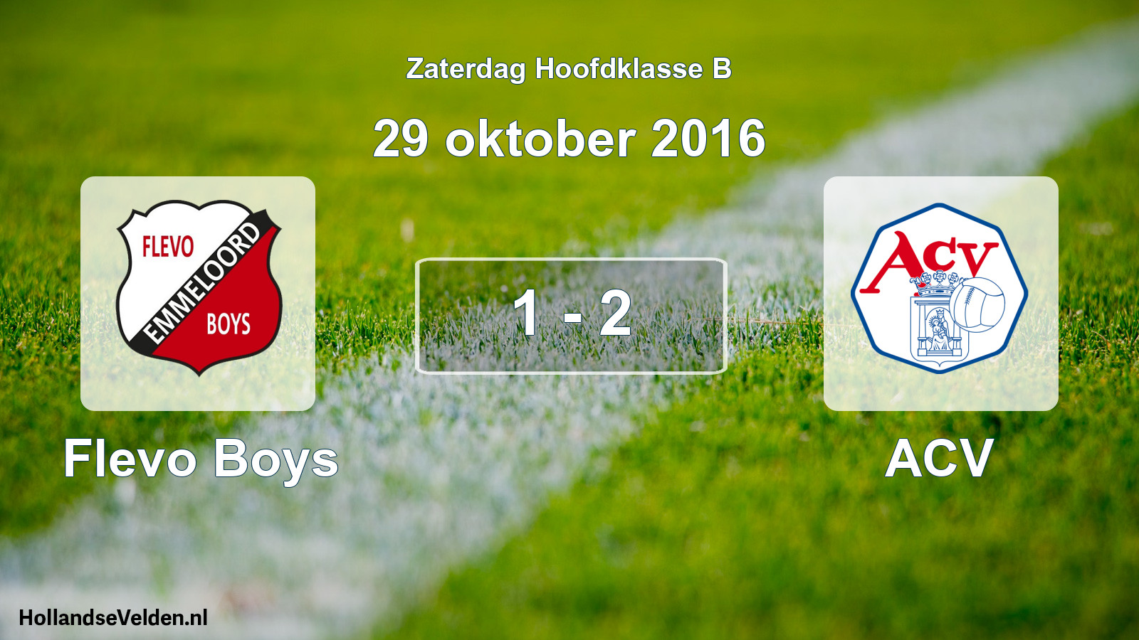 Gespeelde wedstrijd: Flevo Boys - ACV 1 - 2 (29 oktober 2016)