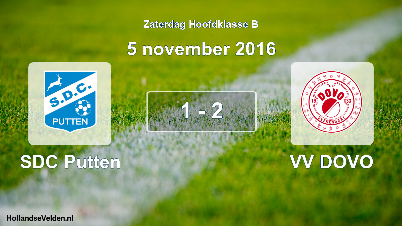 Total number of matches played: SDC Putten - VV DOVO 1 - 2 (5 November 2016)