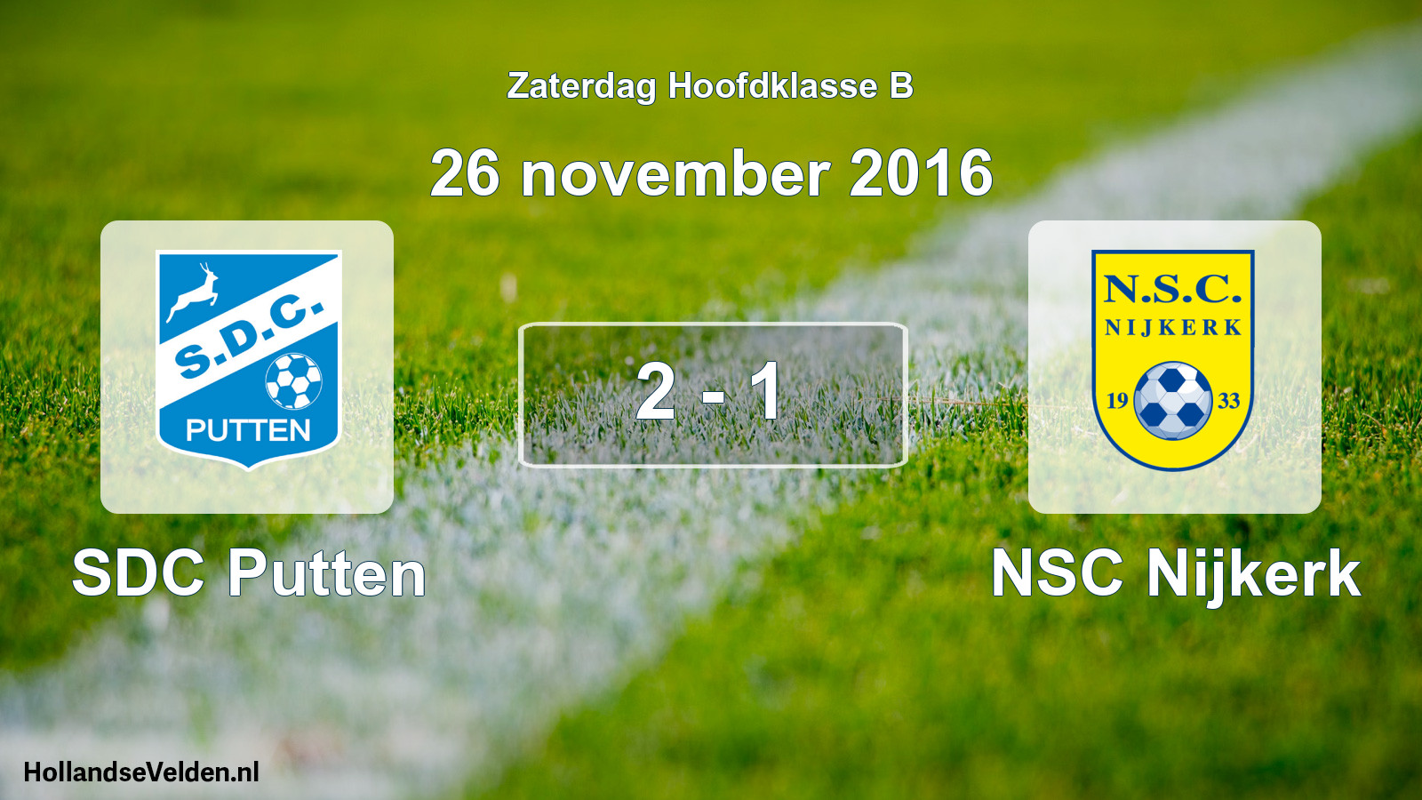 Total number of matches played: SDC Putten - NSC Nijkerk 2 - 1 (26 November 2016)
